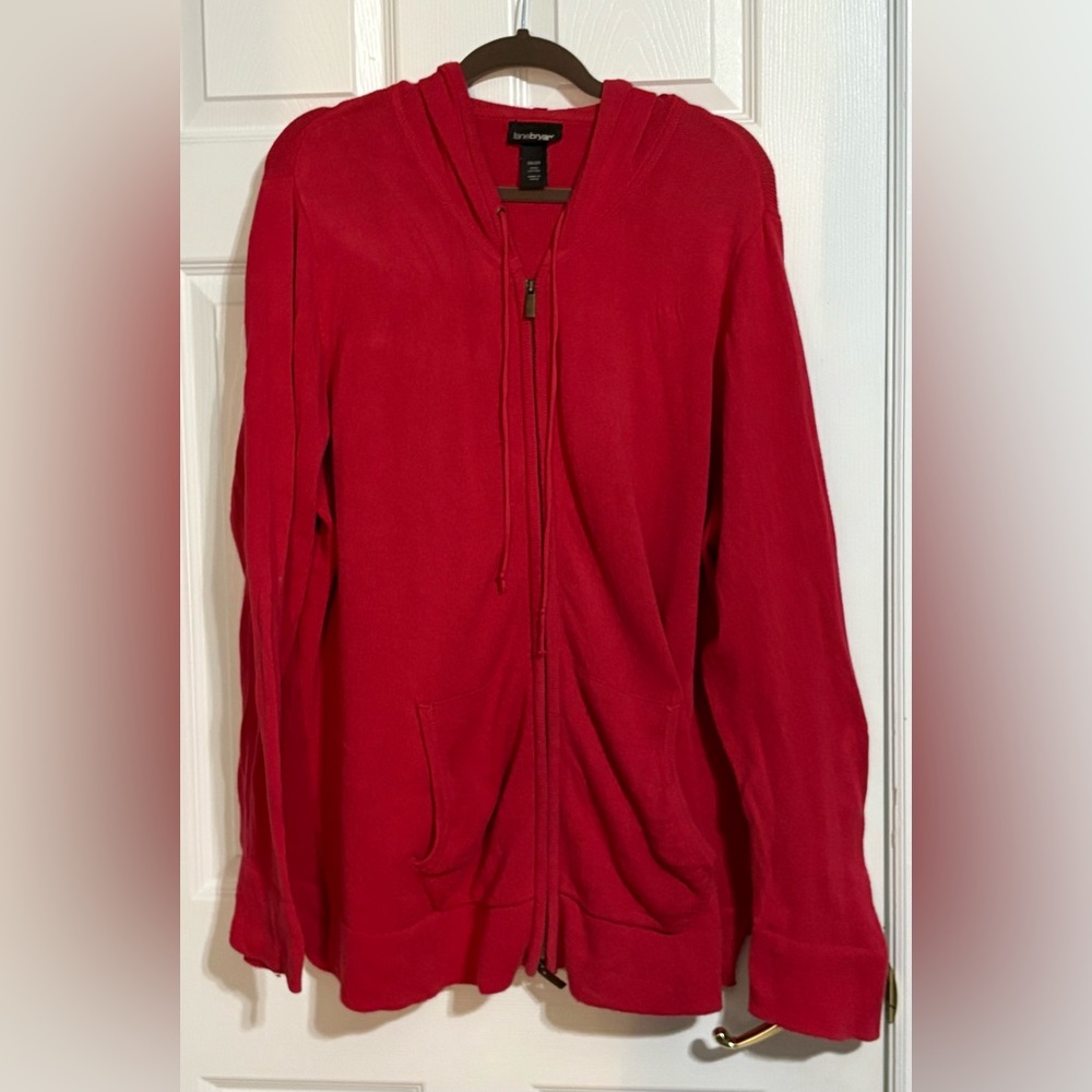 Lane Bryant Red Sweater Hoodie - 26/28